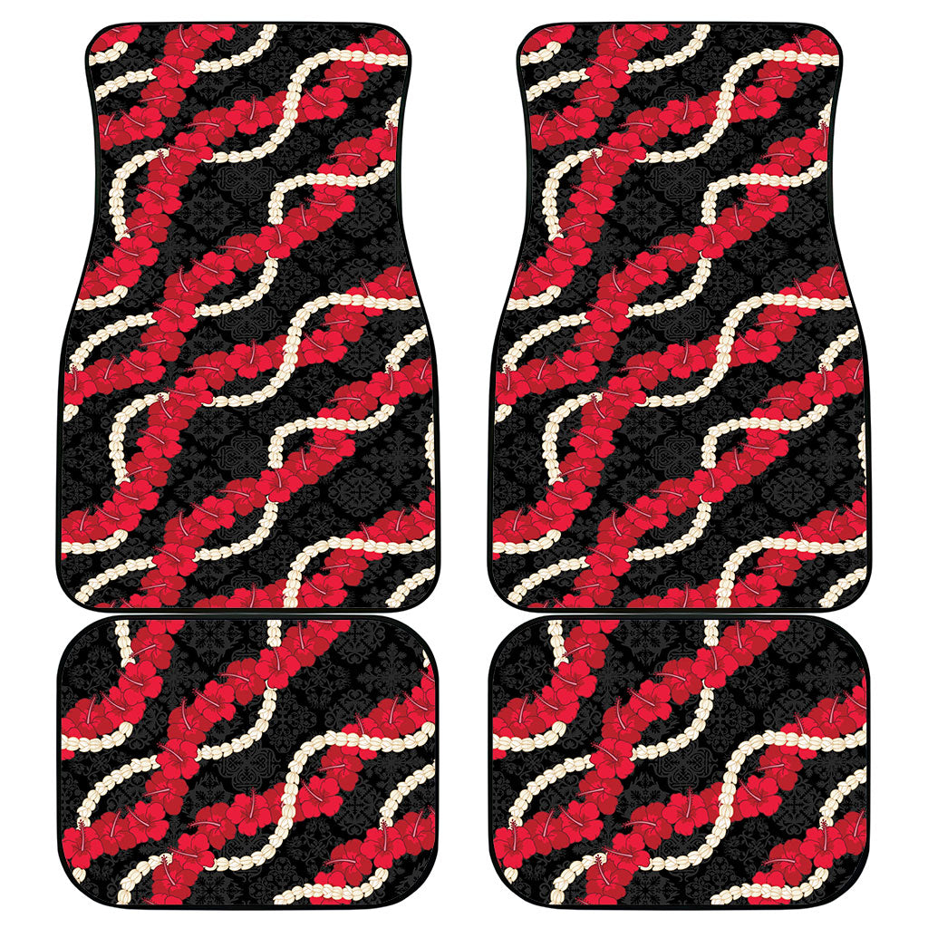 Aloha Ula'ula Hibiscus Pikake Lei Car Mats Hawaiian Quilt Pattern