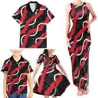 Aloha Ula'ula Hibiscus Pikake Lei Family Matching Tank Maxi Dress and Hawaiian Shirt Hawaiian Quilt Pattern