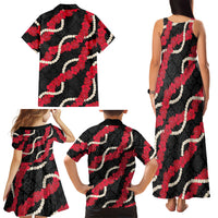 Aloha Ula'ula Hibiscus Pikake Lei Family Matching Tank Maxi Dress and Hawaiian Shirt Hawaiian Quilt Pattern