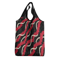 Aloha Ula'ula Hibiscus Pikake Lei Grocery Bag Hawaiian Quilt Pattern