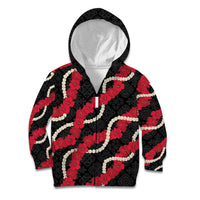 Aloha Ula'ula Hibiscus Pikake Lei Kid Hoodie Hawaiian Quilt Pattern