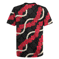 Aloha Ula'ula Hibiscus Pikake Lei Rugby Jersey Hawaiian Quilt Pattern