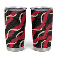Aloha Ula'ula Hibiscus Pikake Lei Tumbler Cup Hawaiian Quilt Pattern