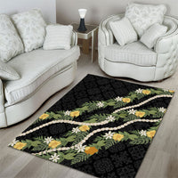 Puakenikeni Anthurium Pikake Lei Area Rug Hawaiian Quilt Pattern
