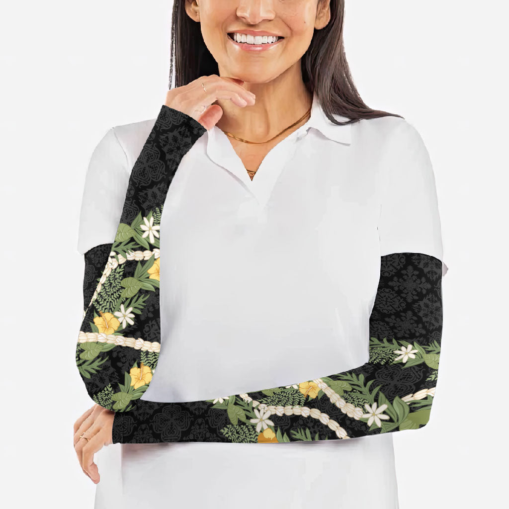 Puakenikeni Anthurium Pikake Lei Arm Sleeves Hawaiian Quilt Pattern