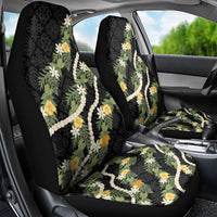 Puakenikeni Anthurium Pikake Lei Car Seat Cover Hawaiian Quilt Pattern LT9 - Polynesian Pride