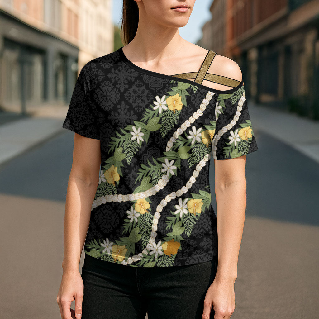 Puakenikeni Anthurium Pikake Lei Cross Shoulder Shirt Hawaiian Quilt Pattern