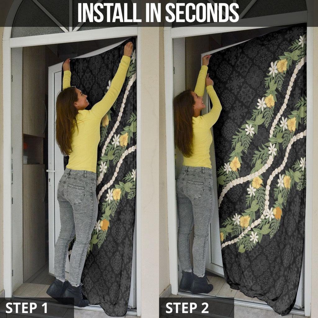 Puakenikeni Anthurium Pikake Lei Door Cover Hawaiian Quilt Pattern