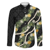 Puakenikeni Anthurium Pikake Lei Family Matching Off Shoulder Short Dress and Hawaiian Shirt Hawaiian Quilt Pattern