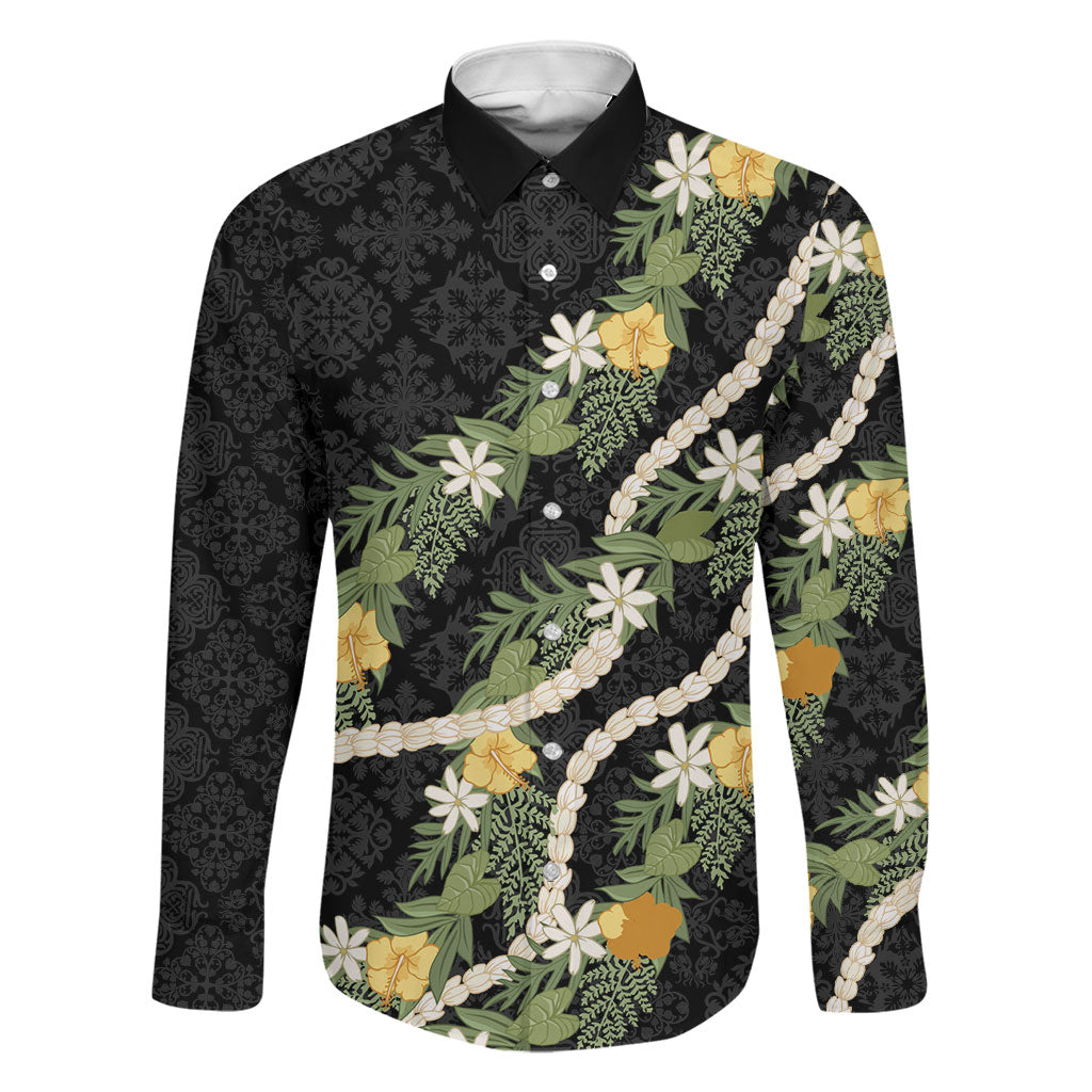 Puakenikeni Anthurium Pikake Lei Family Matching Short Sleeve Bodycon Dress and Hawaiian Shirt Hawaiian Quilt Pattern