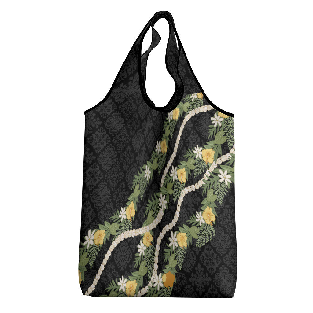 Puakenikeni Anthurium Pikake Lei Grocery Bag Hawaiian Quilt Pattern
