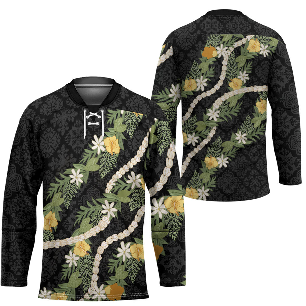 Puakenikeni Anthurium Pikake Lei Hockey Jersey Hawaiian Quilt Pattern
