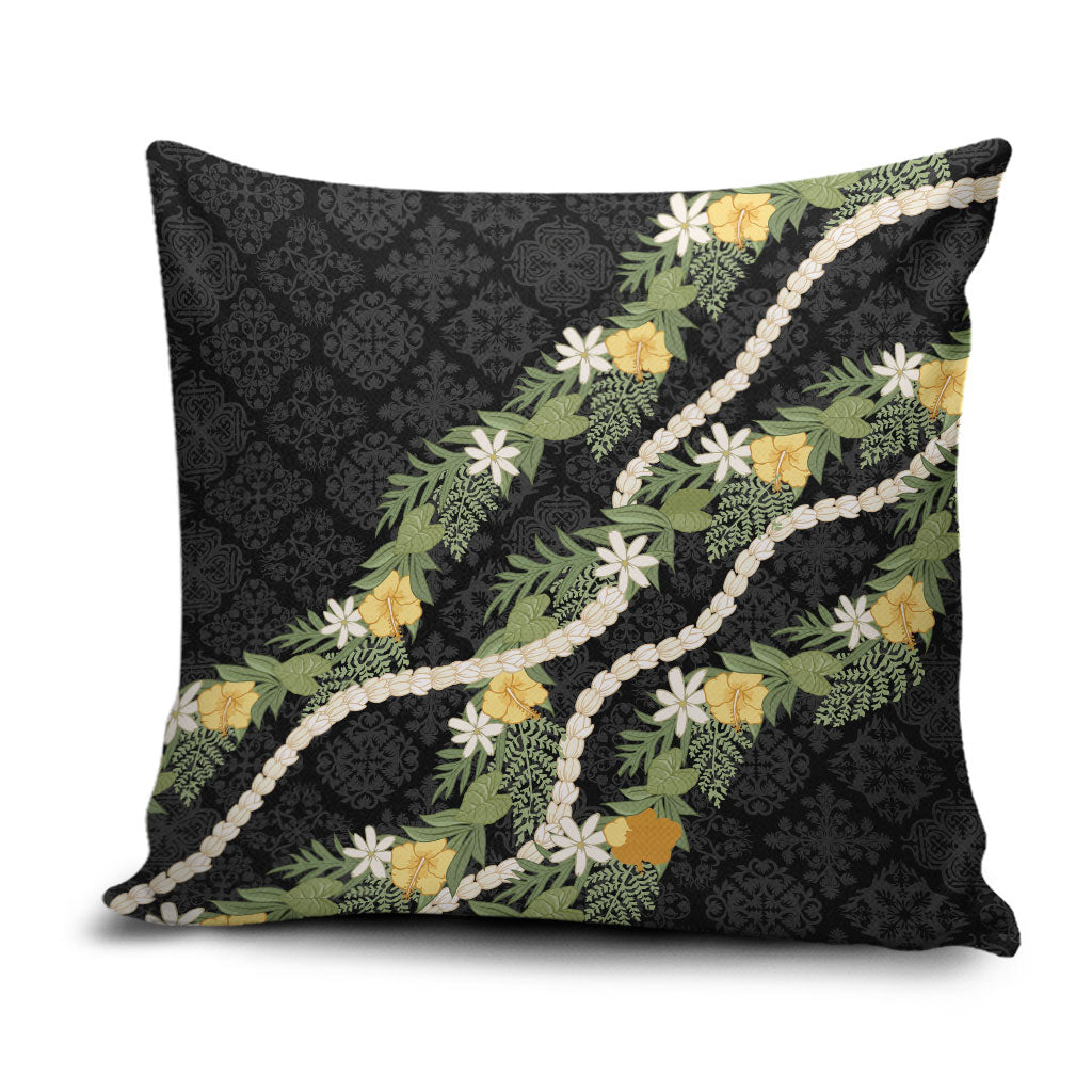 Puakenikeni Anthurium Pikake Lei Pillow Cover Hawaiian Quilt Pattern