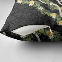 Puakenikeni Anthurium Pikake Lei Pillow Cover Hawaiian Quilt Pattern