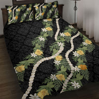 Puakenikeni Anthurium Pikake Lei Quilt Bed Set Hawaiian Quilt Pattern
