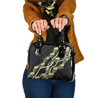 Puakenikeni Anthurium Pikake Lei Shoulder Handbag Hawaiian Quilt Pattern