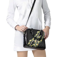 Puakenikeni Anthurium Pikake Lei Shoulder Handbag Hawaiian Quilt Pattern