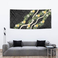 Puakenikeni Anthurium Pikake Lei Tapestry Hawaiian Quilt Pattern