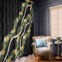 Puakenikeni Anthurium Pikake Lei Window Curtain Hawaiian Quilt Pattern