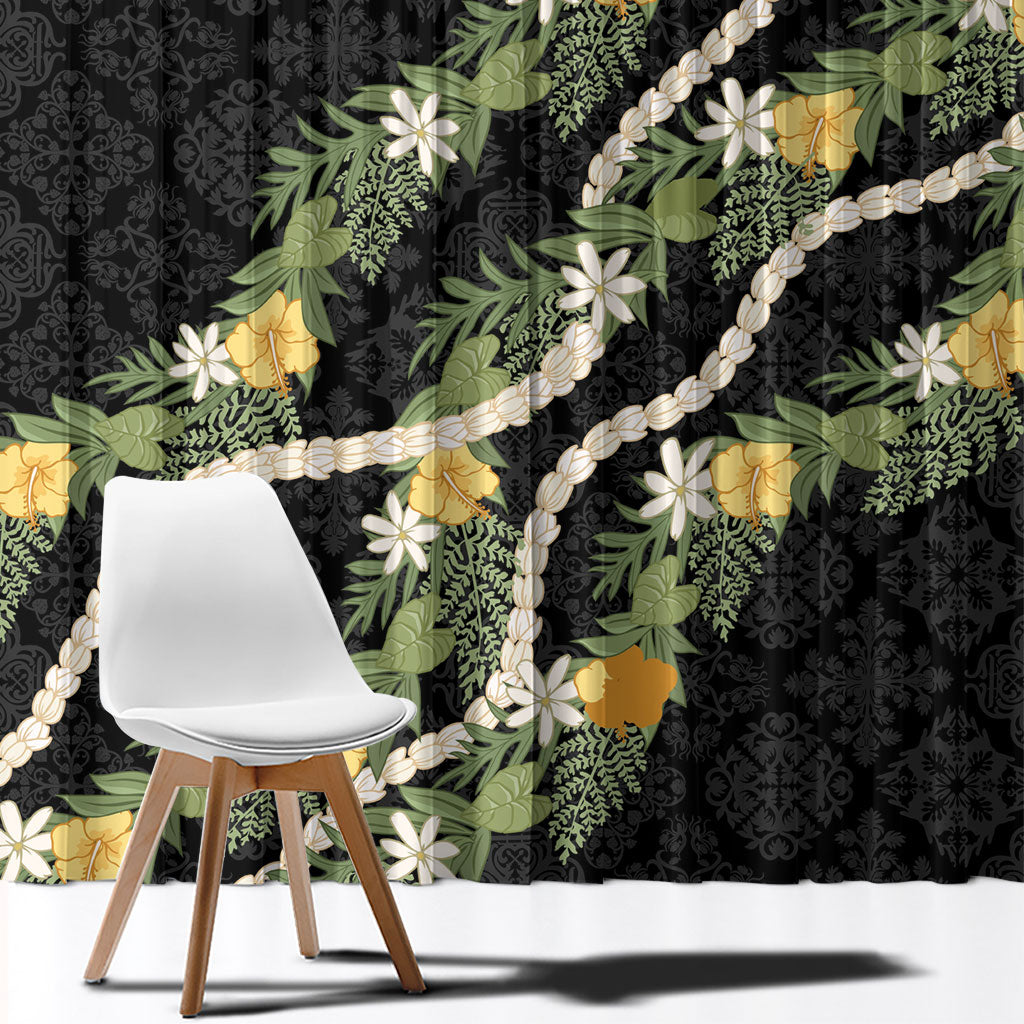 Puakenikeni Anthurium Pikake Lei Window Curtain Hawaiian Quilt Pattern