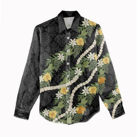 Puakenikeni Anthurium Pikake Lei Women Casual Shirt Hawaiian Quilt Pattern LT9 - Polynesian Pride