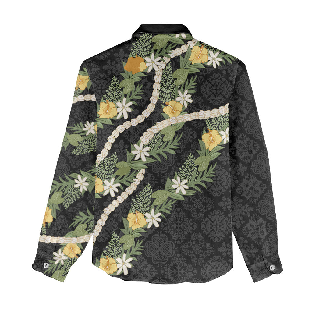 Puakenikeni Anthurium Pikake Lei Women Casual Shirt Hawaiian Quilt Pattern LT9 - Polynesian Pride