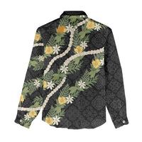 Puakenikeni Anthurium Pikake Lei Women Casual Shirt Hawaiian Quilt Pattern LT9 - Polynesian Pride