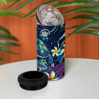 Plumeria Turtles Traditional Tribal 4 in 1 Can Cooler Tumbler