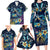 Plumeria Turtles Traditional Tribal Family Matching Long Sleeve Bodycon Dress and Hawaiian Shirt