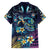 Plumeria Turtles Traditional Tribal Family Matching Off Shoulder Maxi Dress and Hawaiian Shirt