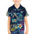 Plumeria Turtles Traditional Tribal Family Matching Off Shoulder Maxi Dress and Hawaiian Shirt