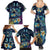 Plumeria Turtles Traditional Tribal Family Matching Summer Maxi Dress and Hawaiian Shirt