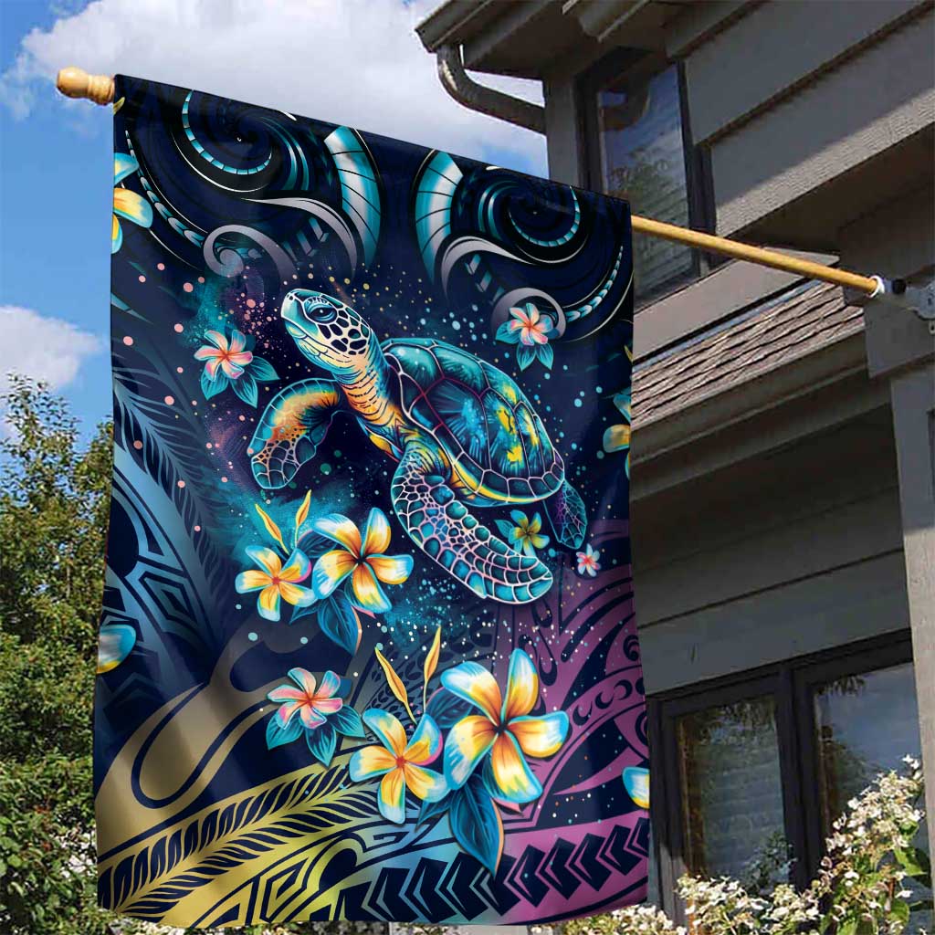 Plumeria Turtles Traditional Tribal Garden Flag LT9 - Polynesian Pride