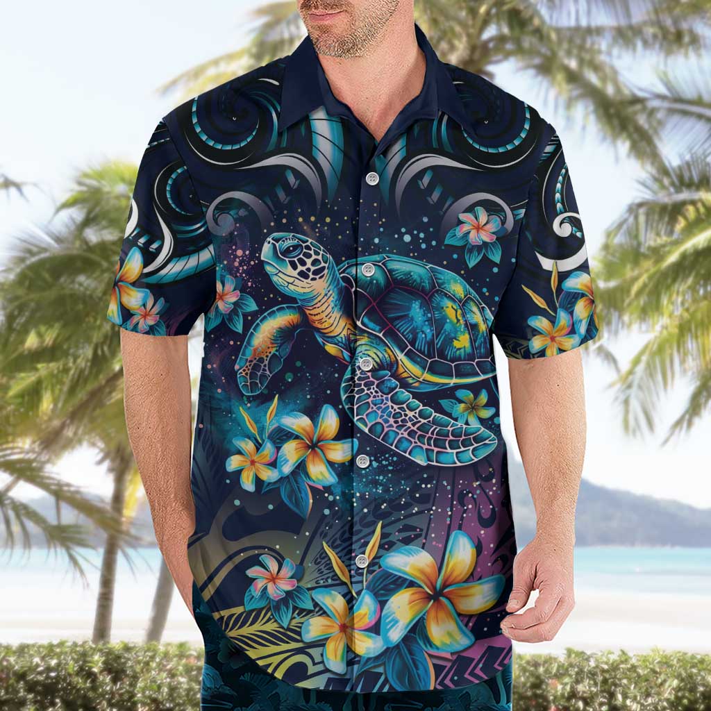 Plumeria Turtles Traditional Tribal Hawaiian Shirt LT9 - Polynesian Pride