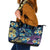 Plumeria Turtles Traditional Tribal Leather Tote Bag