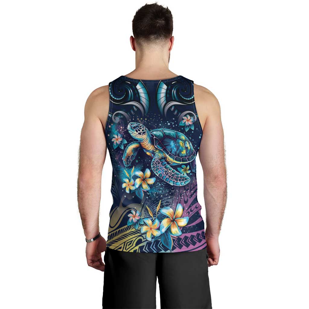 Plumeria Turtles Traditional Tribal Men Tank Top LT9 - Polynesian Pride