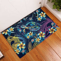 Plumeria Turtles Traditional Tribal Rubber Doormat LT9 - Polynesian Pride