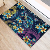 Plumeria Turtles Traditional Tribal Rubber Doormat LT9 - Polynesian Pride