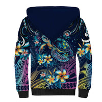 Plumeria Turtles Traditional Tribal Sherpa Hoodie LT9 - Polynesian Pride