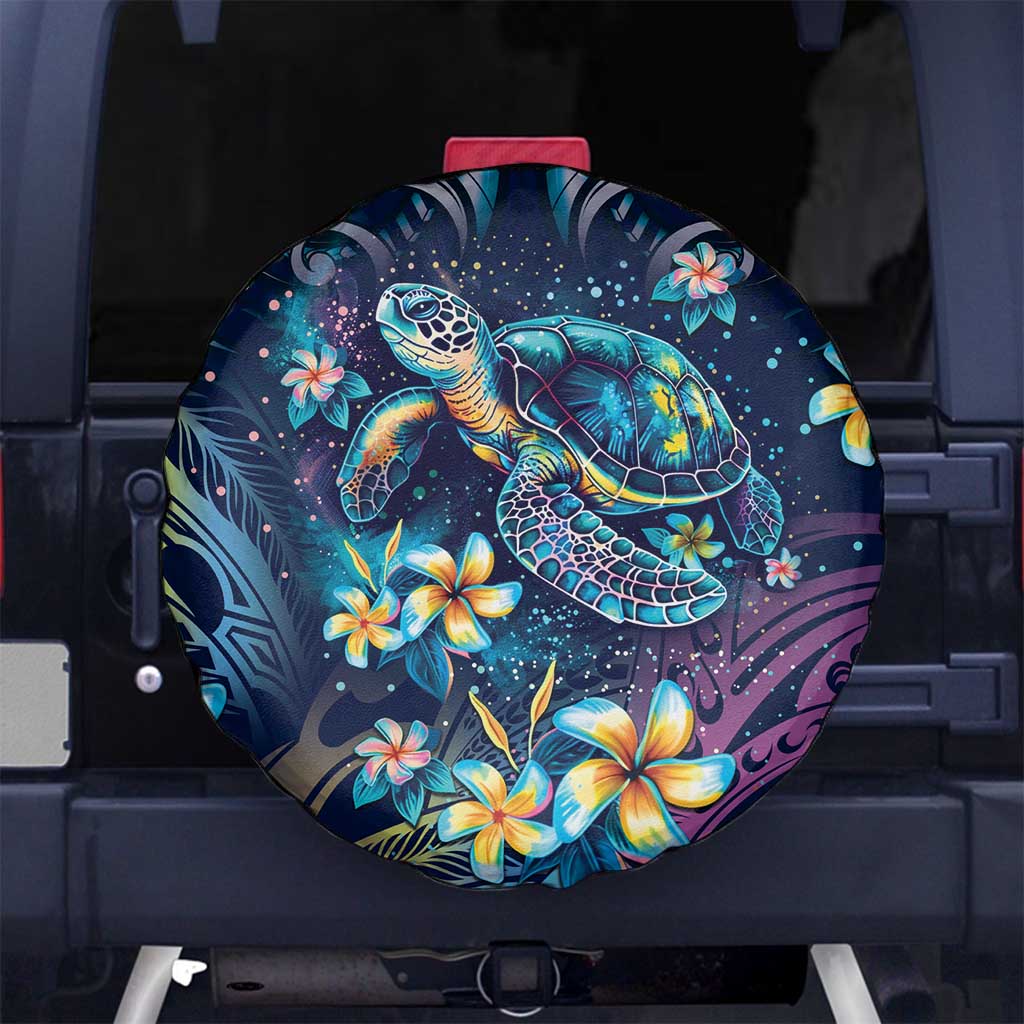 Plumeria Turtles Traditional Tribal Spare Tire Cover LT9 - Polynesian Pride