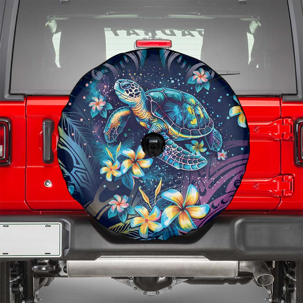 Plumeria Turtles Traditional Tribal Spare Tire Cover LT9 - Polynesian Pride