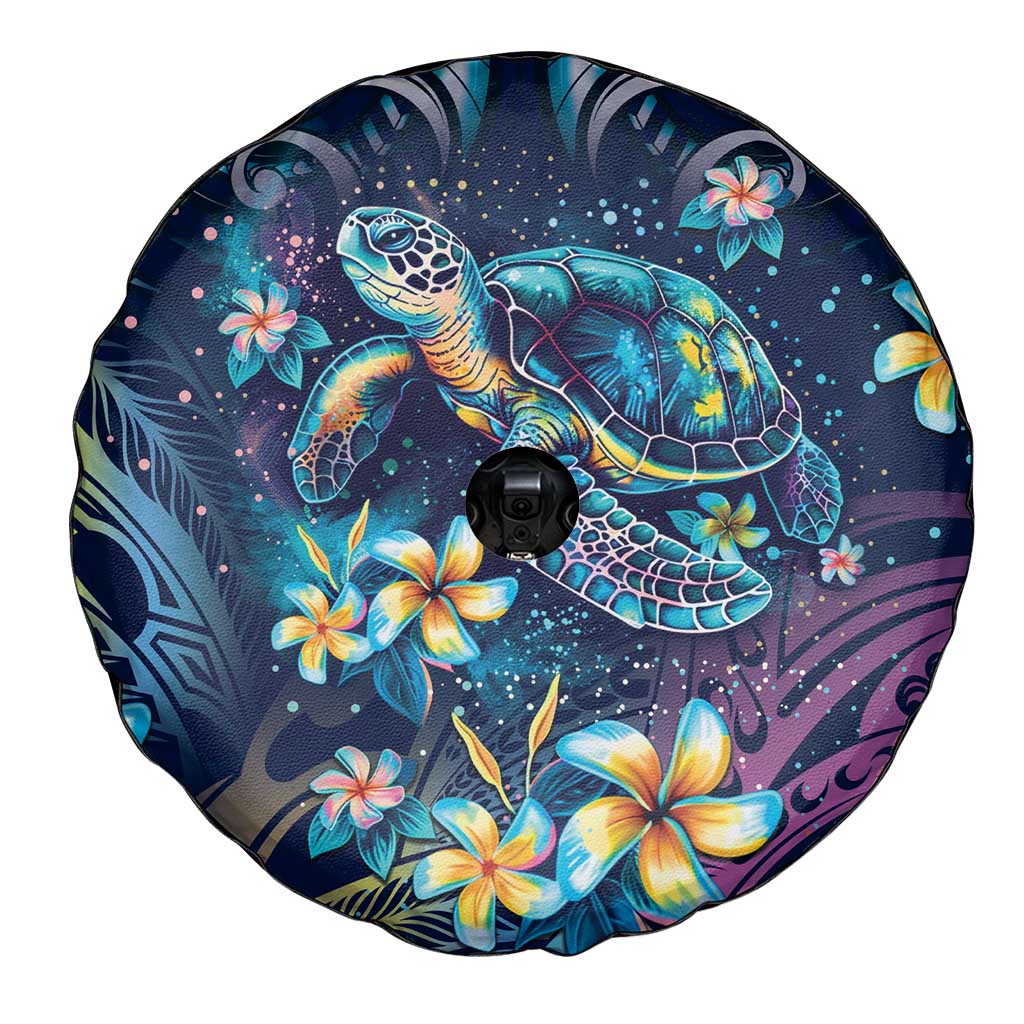 Plumeria Turtles Traditional Tribal Spare Tire Cover LT9 - Polynesian Pride
