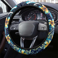 Plumeria Turtles Traditional Tribal Steering Wheel Cover LT9 - Polynesian Pride