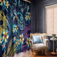 Plumeria Turtles Traditional Tribal Window Curtain LT9 - Polynesian Pride