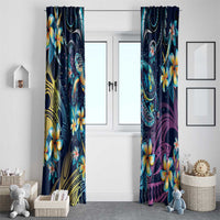 Plumeria Turtles Traditional Tribal Window Curtain LT9 - Polynesian Pride
