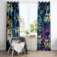 Plumeria Turtles Traditional Tribal Window Curtain LT9 - Polynesian Pride