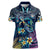 Plumeria Turtles Traditional Tribal Women Polo Shirt