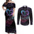 Personalised Your Life Matters Couples Matching Off Shoulder Maxi Dress and Long Sleeve Button Shirt Suicide Prevention Awareness Semicolon Heart