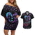 Personalised Your Life Matters Couples Matching Off Shoulder Short Dress and Hawaiian Shirt Suicide Prevention Awareness Semicolon Heart