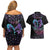 Personalised Your Life Matters Couples Matching Off Shoulder Short Dress and Hawaiian Shirt Suicide Prevention Awareness Semicolon Heart